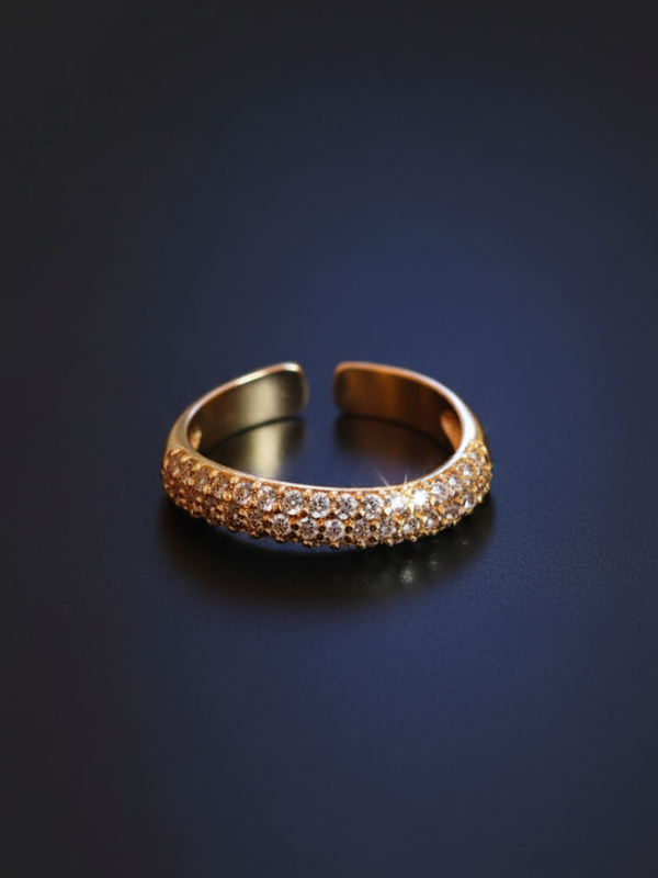 Grace Band Ring | Gold-Plated Brass Adjustable Ring –SCB8812384