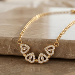 Open Luxe Fortune Necklace | Gold-Plated Stainless Steel – KZ88123166