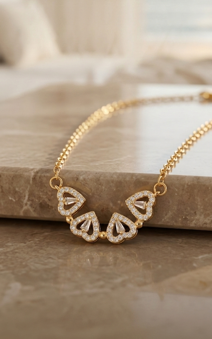 Open Luxe Fortune Necklace | Gold-Plated Stainless Steel – KZ88123166