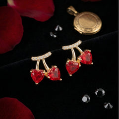 Cherry Kiss Earrings | Gold-Plated Stainless Steel  – KZ8812318
