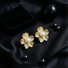 Golden Flower Pearlette | Gold-Plated Stainless Steel – KZ8812333