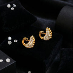 Royal Swan Sparkle Studs | Gold-Plated Brass – KZ8812346