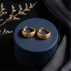 Golden Wave Mini Hoops | Gold-Plated Brass– KZ8812336