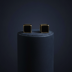 Imperial Black Box Studs | Gold-Plated Stainless Steel – KZ8812337