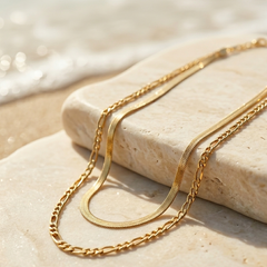 Luxe Snake Layer Chain | Gold-Plated Stainless Steel – KZ88123162