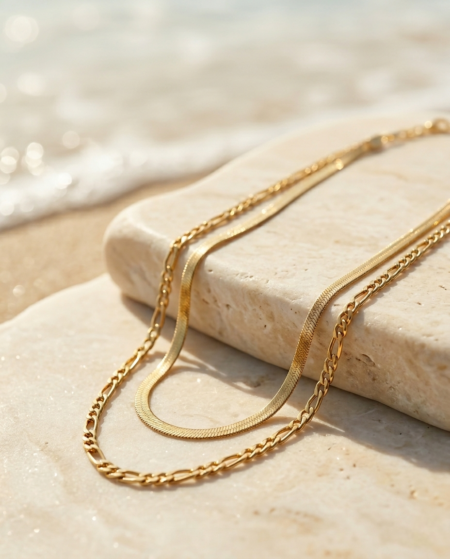 Luxe Snake Layer Chain | Gold-Plated Stainless Steel – KZ88123162