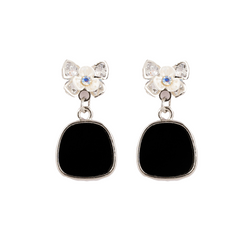 Midnight Bloom Earrings | Gold-Plated Stainless Steel – KZ8812317