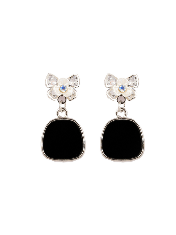 Midnight Bloom Earrings | Gold-Plated Stainless Steel – KZ8812317