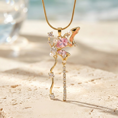 Nova Butterfly Necklace | Gold-Plated Stainless Steel – KZ88123149