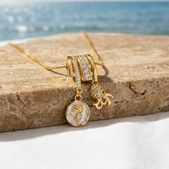 Ocean Bloom Pendant | Gold-Plated Stainless Steel – KZ88123152
