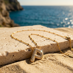 P Pendant | Gold-Plated Stainless Steel – KZ88123136