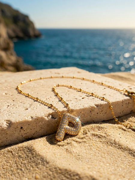 P Pendant | Gold-Plated Stainless Steel – KZ88123136