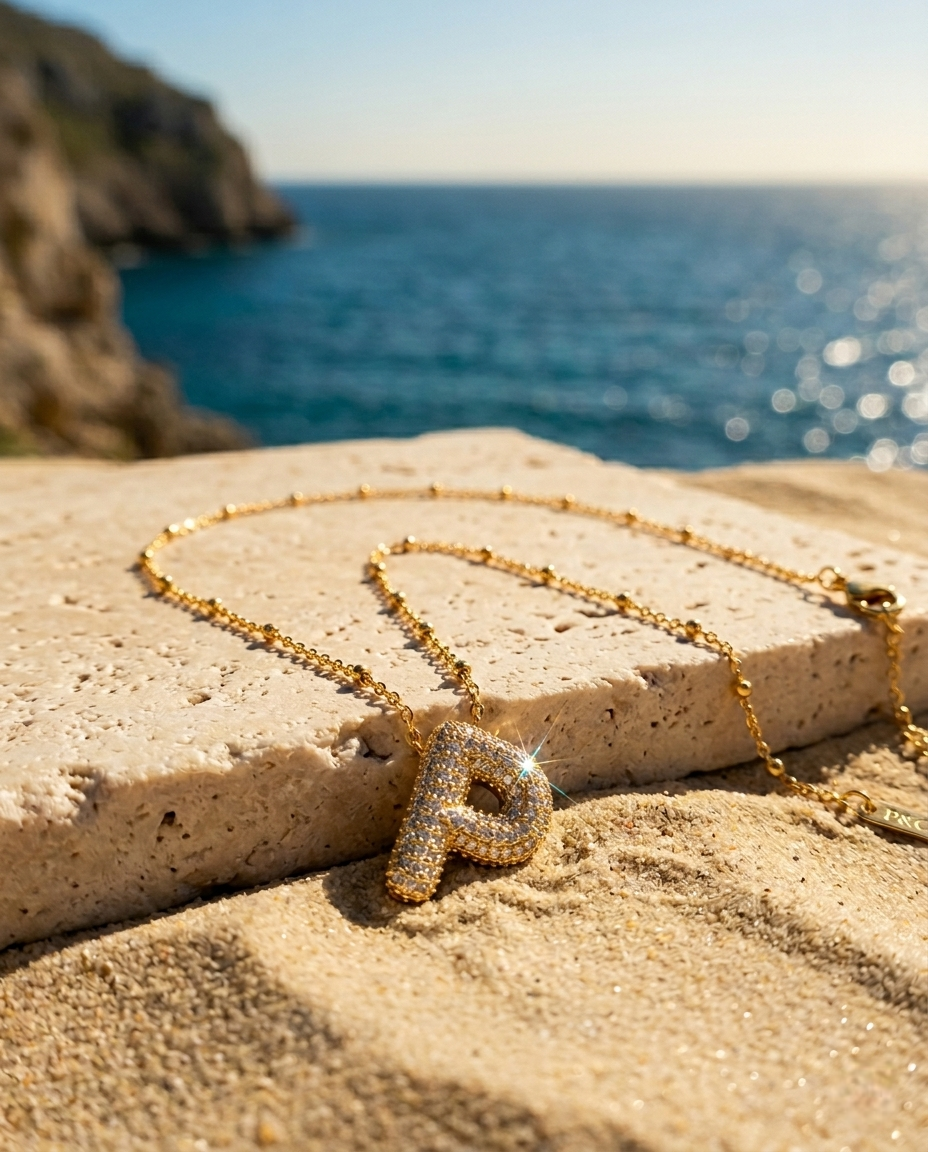 P Pendant | Gold-Plated Stainless Steel – KZ88123136