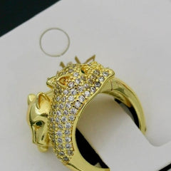 Panther Power Ring | Adjustable Gold-Plated Stainless Steel–KZ8812397