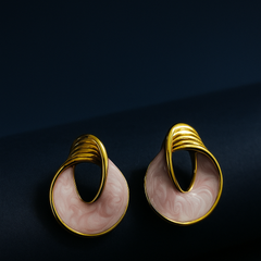 Pink PearlTwist Hoops | Gold-Plated Stainless Steel– KZ8812345