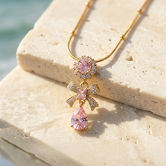 Pink Princess Necklace | Gold-Plated Stainless Steel – KZ88123171