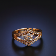 Proposal Glow Ring | Gold-Plated Brass Adjustable Ring –SCB8812382