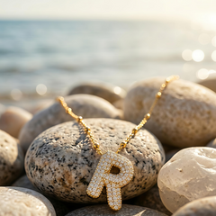 R Pendant | Gold-Plated Stainless Steel – KZ88123134
