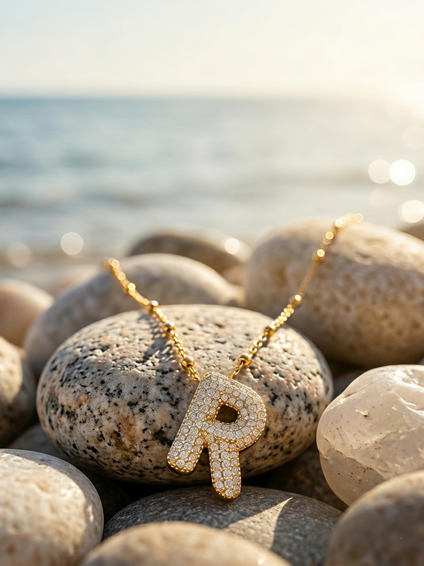 R Pendant | Gold-Plated Stainless Steel – KZ88123134