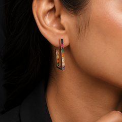 Rainbow Luxe Hoop Earrings | KZ88123179