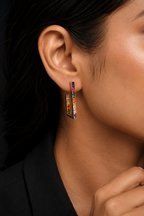 Rainbow Luxe Hoop Earrings | KZ88123179