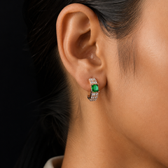 Regal Emerald Spark Hoops |  KZ88123187
