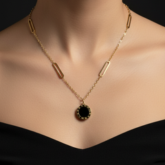 Roman Rhythm Pendant Chain | Gold-Plated Stainless Steel – KZ8812358