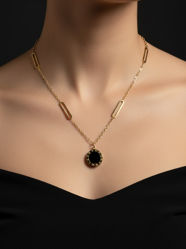 Roman Rhythm Pendant Chain | Gold-Plated Stainless Steel – KZ8812358