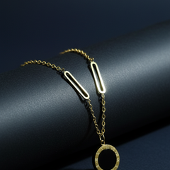 Roman Rhythm Pendant Chain | Gold-Plated Stainless Steel – KZ8812358