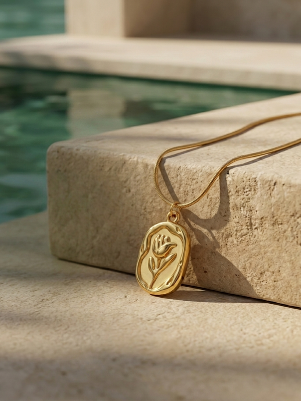Rosalie Gold Necklace | Gold-Plated Stainless Steel – KZ88123173