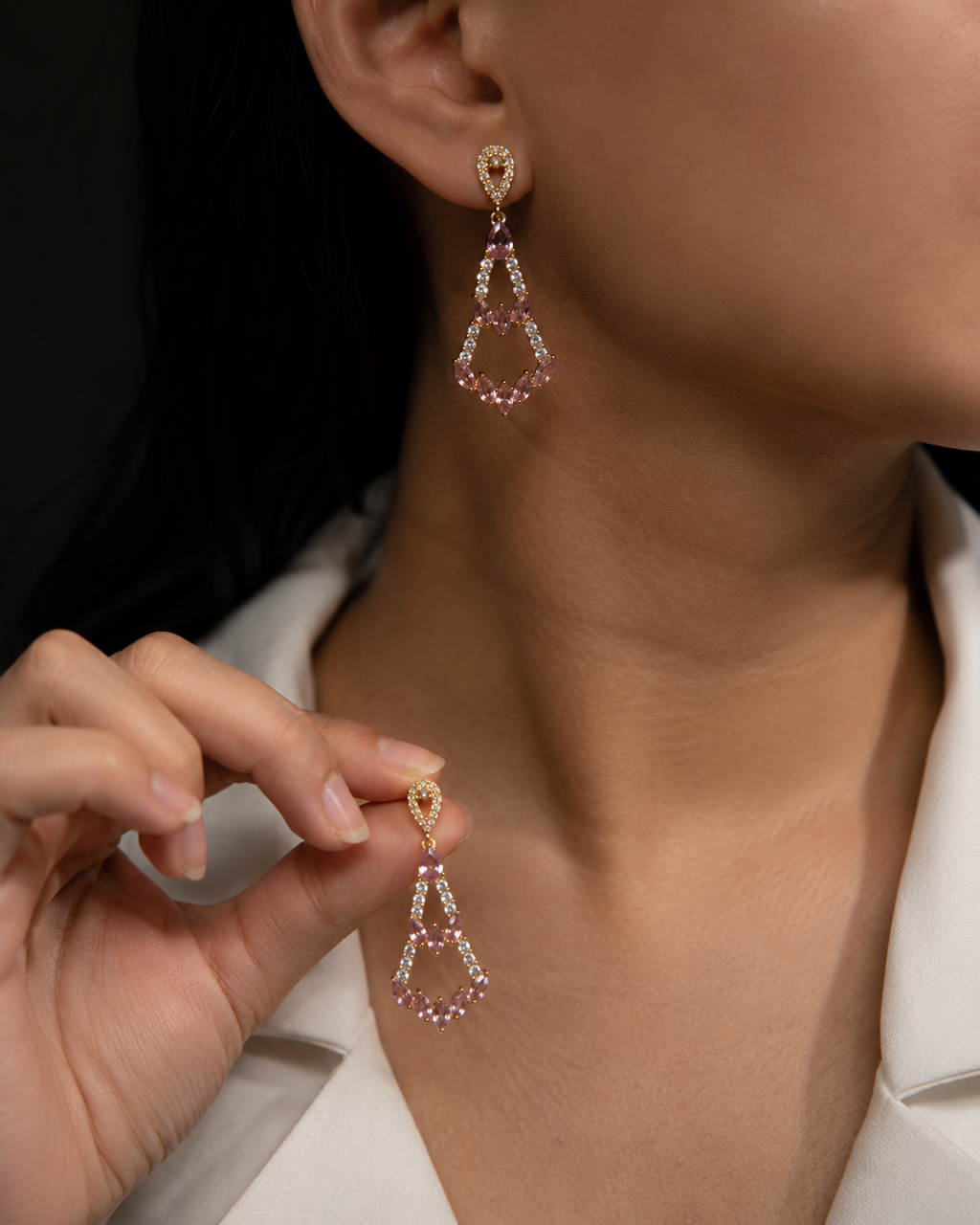Rosé Luxe Crystal Drops |  KZ88123176
