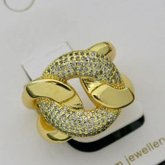 Royal Knot Ring | Adjustable Gold-Plated Stainless Steel–KZ8812392