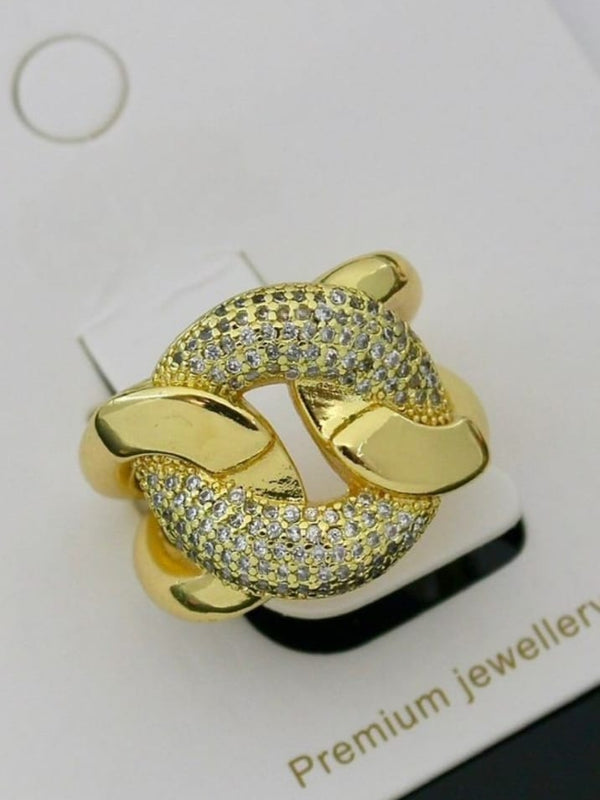 Royal Knot Ring | Adjustable Gold-Plated Stainless Steel–KZ8812392