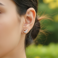 Royal Swan Sparkle Studs | Gold-Plated Brass – KZ8812346