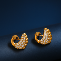 Royal Swan Sparkle Studs | Gold-Plated Brass – KZ8812346