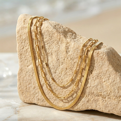 Royale Stack Snake Chain | Gold-Plated Stainless Steel – KZ88123163