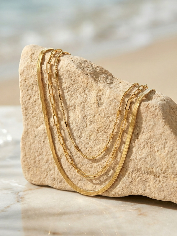 Royale Stack Snake Chain | Gold-Plated Stainless Steel – KZ88123163