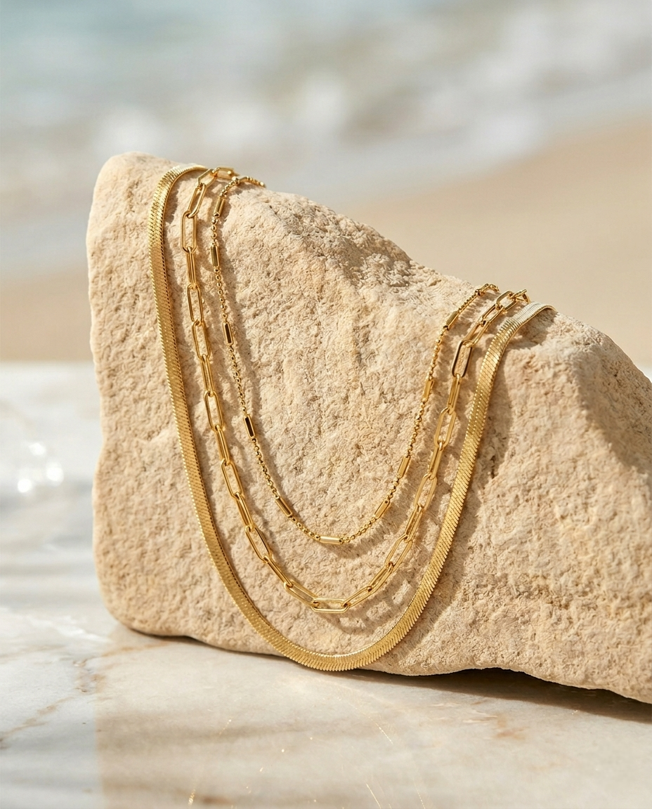 Royale Stack Snake Chain | Gold-Plated Stainless Steel – KZ88123163