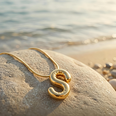 S Pendant | Gold-Plated Stainless Steel – KZ88123133