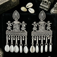 Shankha Yatra Earrings | Silver Oxidised Earrings – JAY88123121