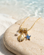 Starfish Pearl Charm Necklace | Gold-Plated Stainless Steel – KZ88123157