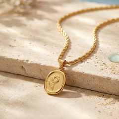 Sunflower Charm Pendant | Gold-Plated Stainless Steel – KZ88123153