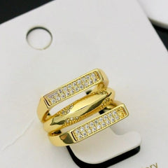 Trinity Grace Ring | Adjustable Gold-Plated Stainless Steel–KZ88123102