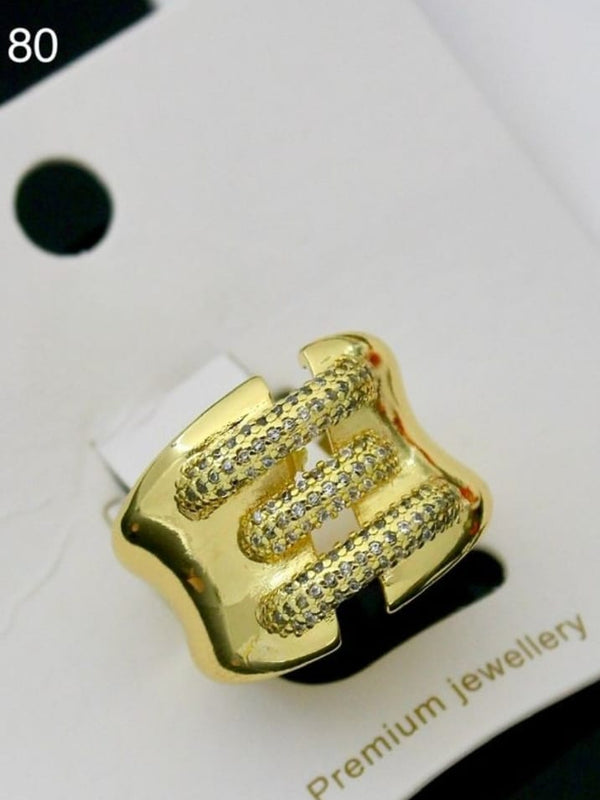 Triple Luxe Ring | Adjustable Gold-Plated Stainless Steel–KZ8812396