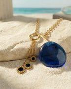 Triple Midnight Charm Necklace | Gold-Plated Stainless Steel – KZ88123154