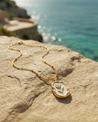 White Golden Rose Pendant | Gold-Plated Stainless Steel – KZ88123167