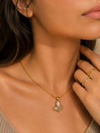 Pink Flutter Butterfly Necklace | Gold-Plated Stainless Steel – KZ88123140