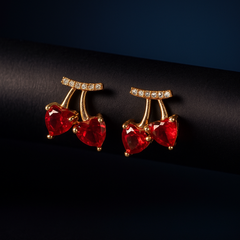 Cherry Kiss Earrings | Gold-Plated Stainless Steel  – KZ8812318