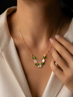 Nature Spark Gem Necklace | Gold-Plated Stainless Steel – KZ88123143