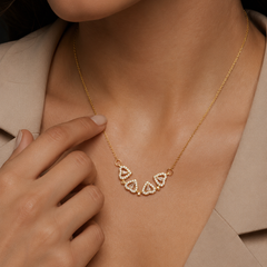 Open Luxe Fortune Necklace | Gold-Plated Stainless Steel – KZ88123166